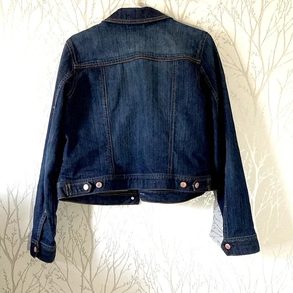Old Navy Women’s Faded Trucker Stretch Cropped Denim Jean Jacket