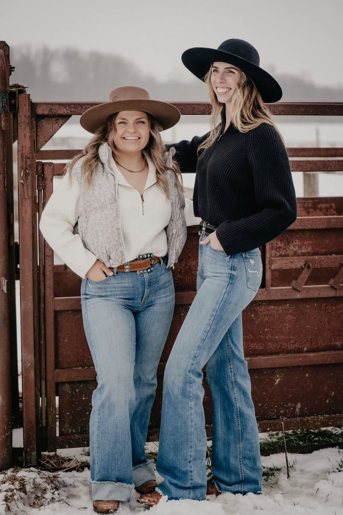 Olivia High Rise Stove Top Raw Hem Wide Leg by Kimes Ranch