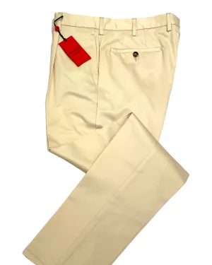 One Pleated Sartorial Cotton Trousers - Pale Daffodil