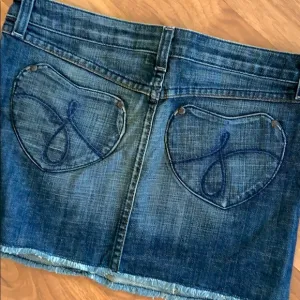 Original Juicy Couture Denim Skirt with Heart Pockets