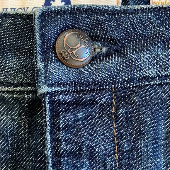 Original Juicy Couture Denim Skirt with Heart Pockets