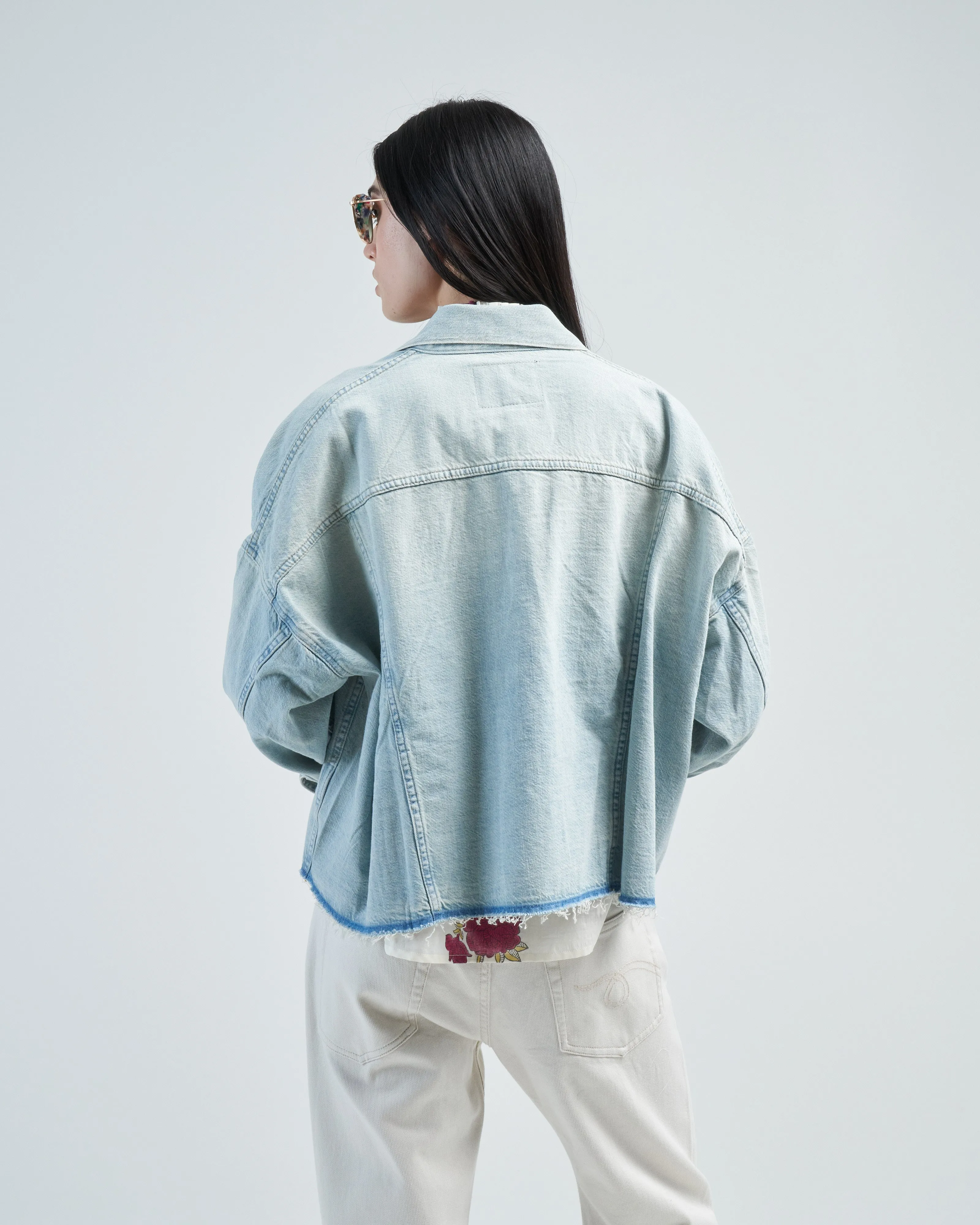 oversized cut-off trucker jacket