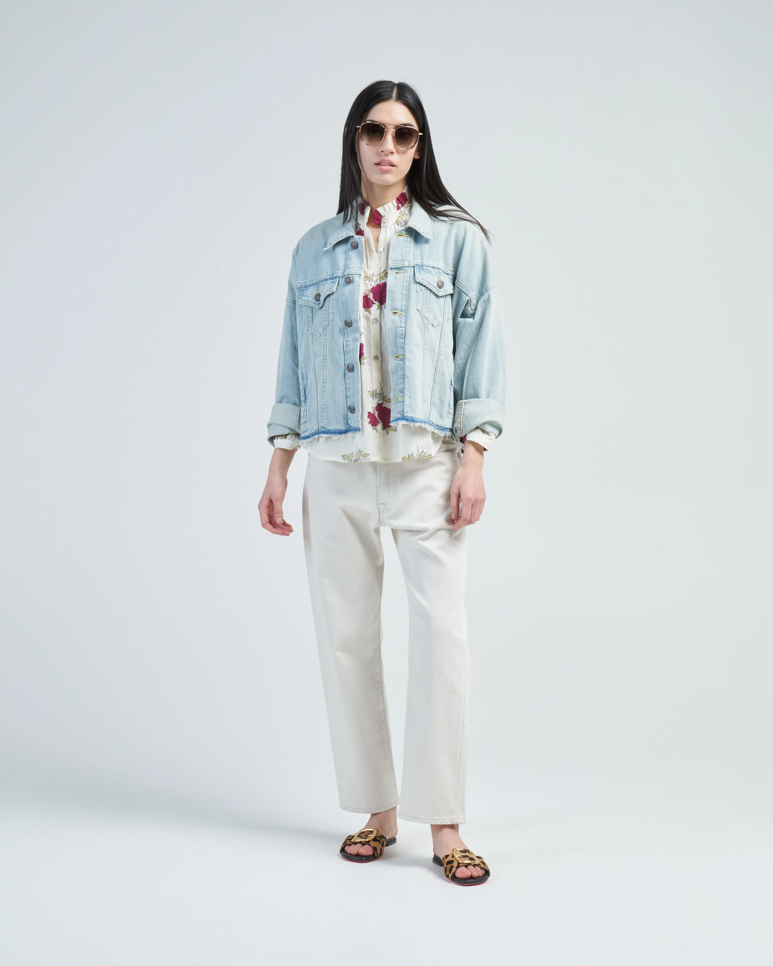 oversized cut-off trucker jacket