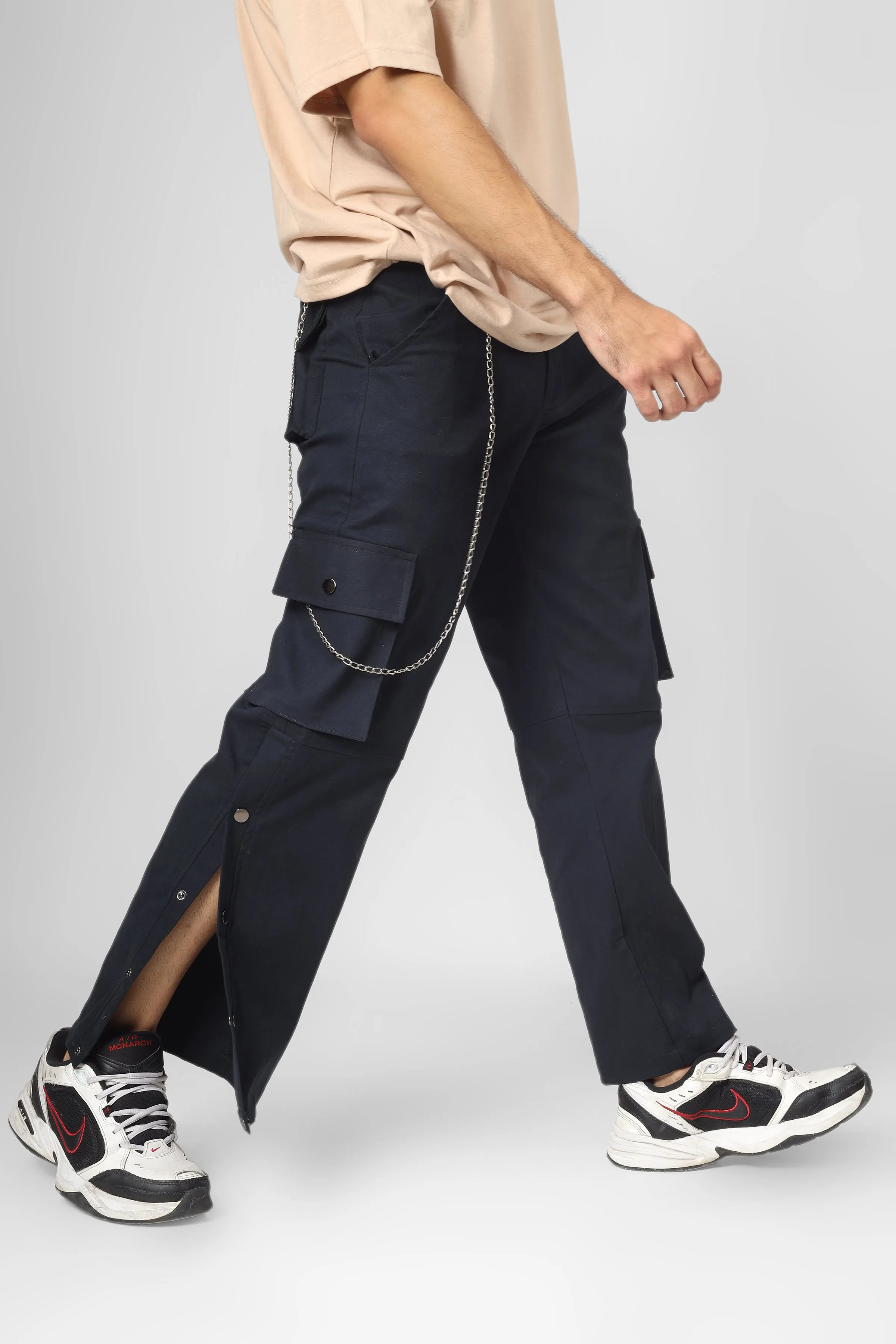 Oxford Blue Cargo pants With 6 Pocket