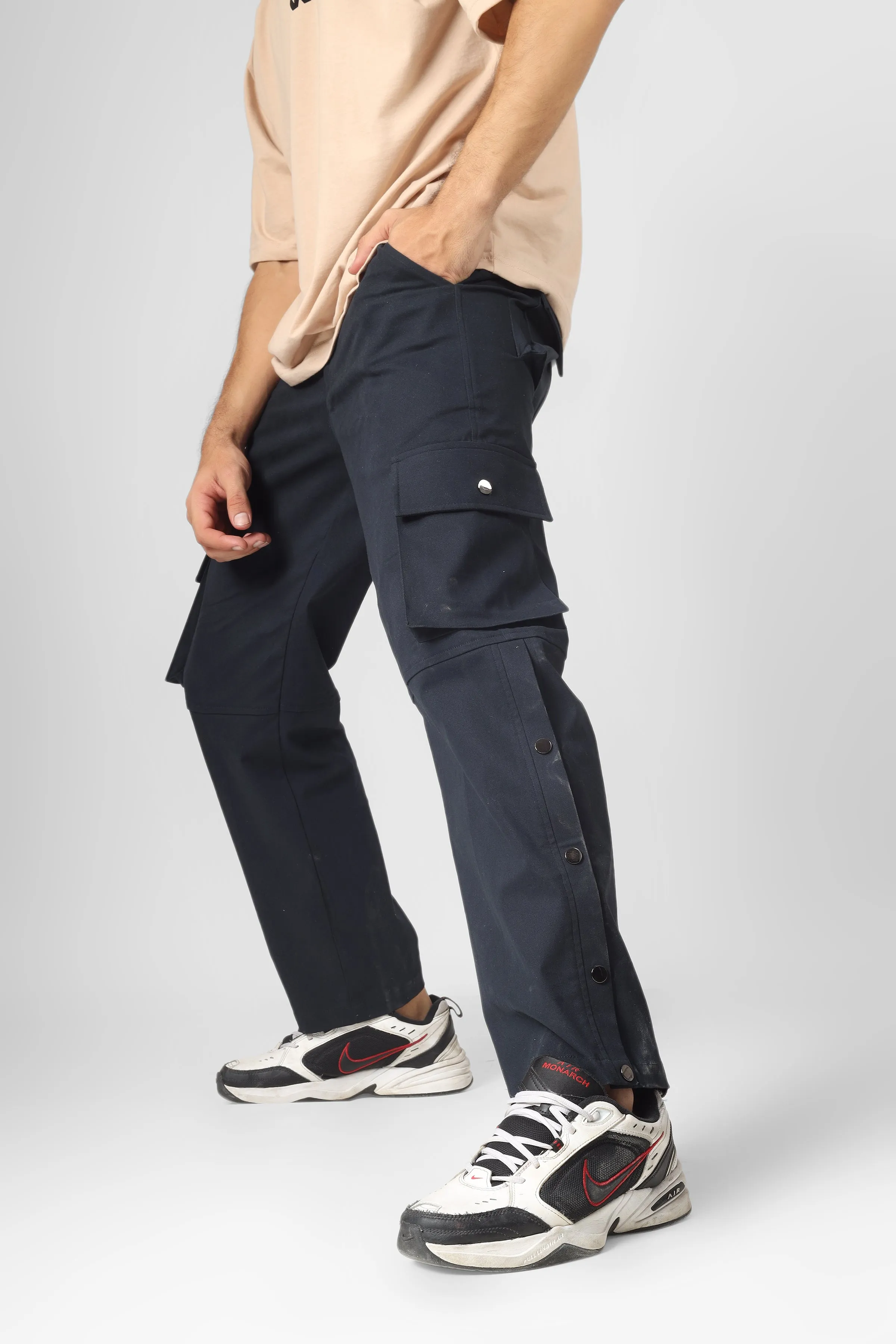 Oxford Blue Cargo pants With 6 Pocket
