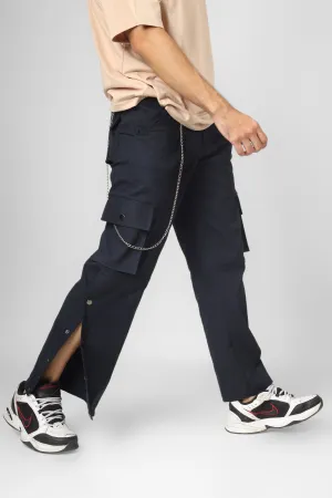 Oxford Blue Cargo pants With 6 Pocket