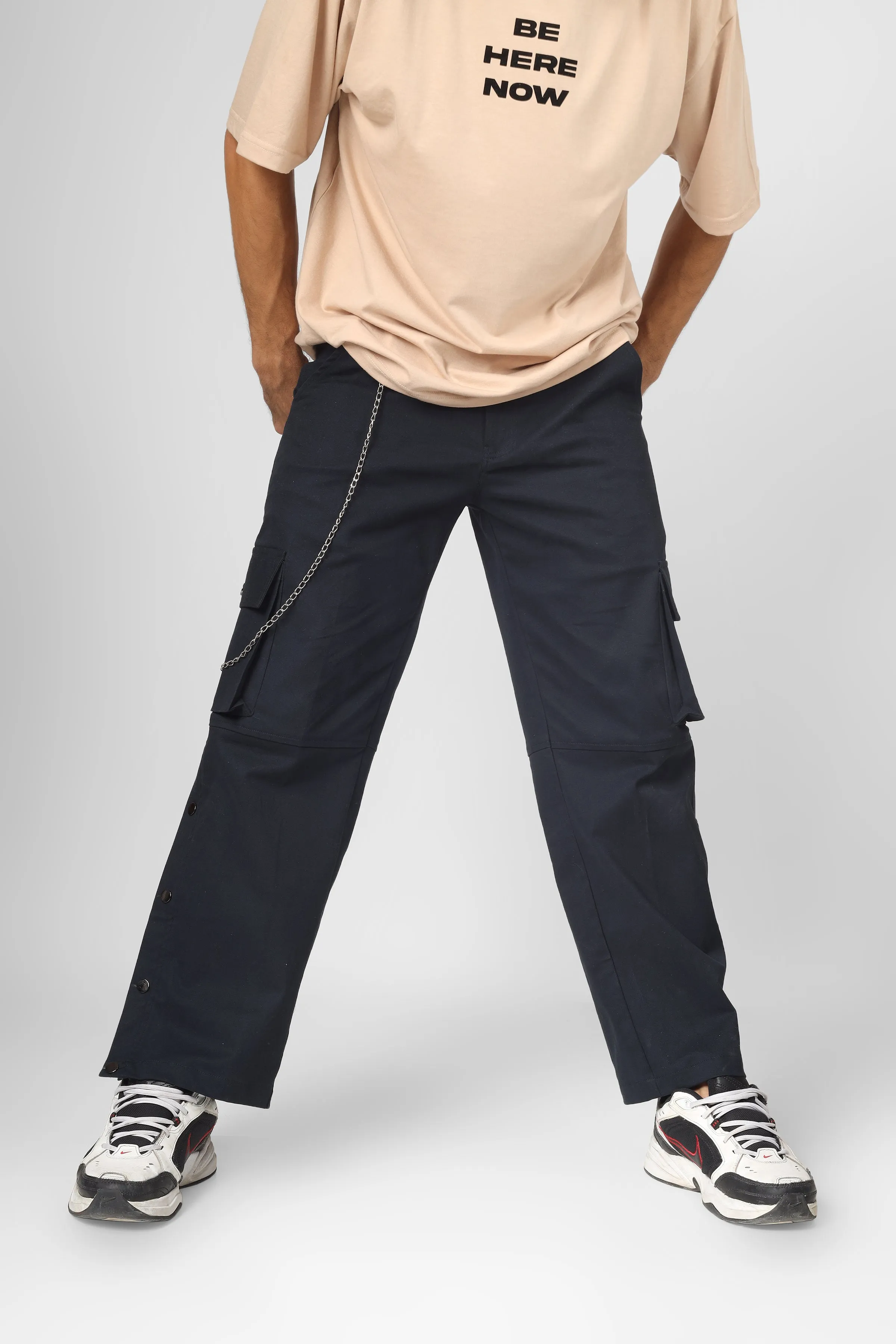Oxford Blue Cargo pants With 6 Pocket