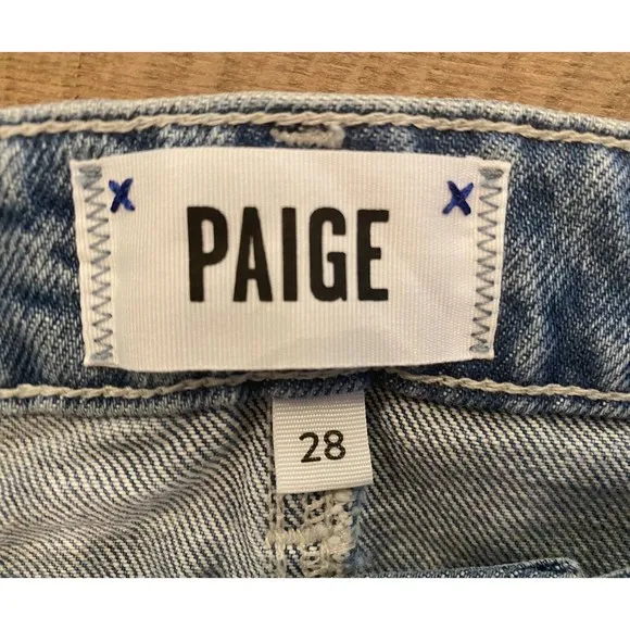 PAIGE Denim Short Size 28 Margot‎ Distressed Raw Hem with Iconic PAIGE whipstich