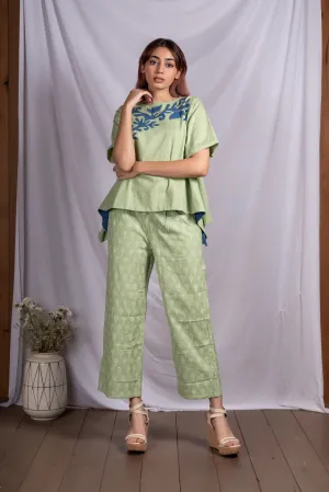 Pale Green Applique Top Co-Ord