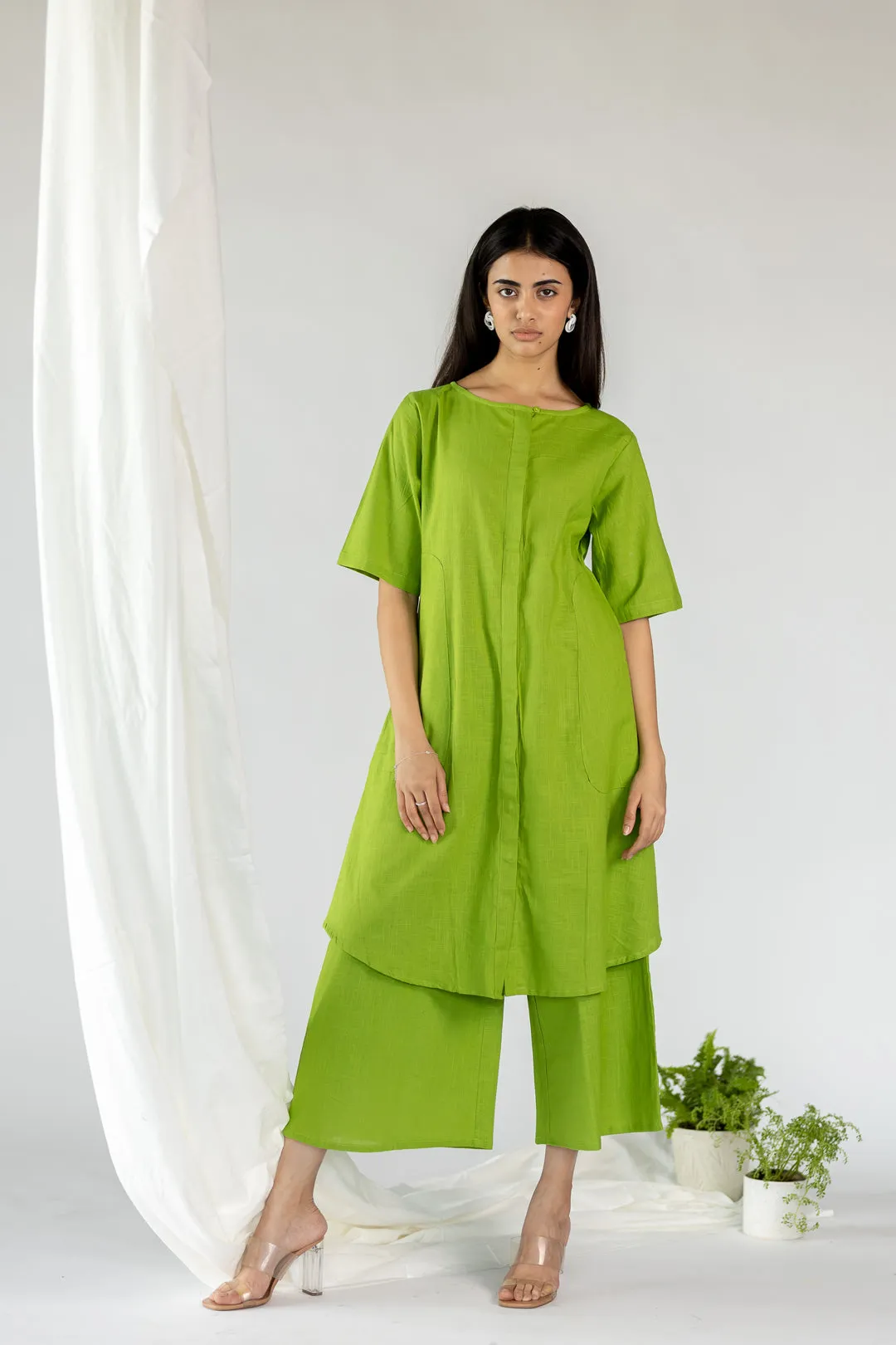 Palm green tunic set