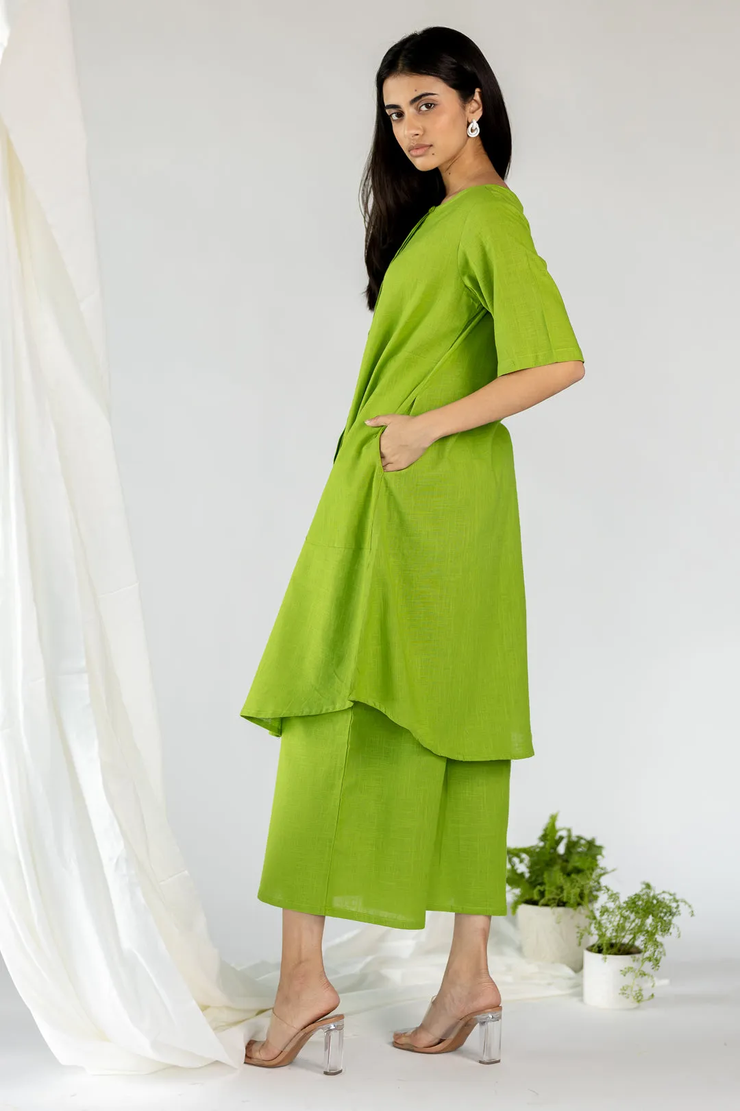 Palm green tunic set