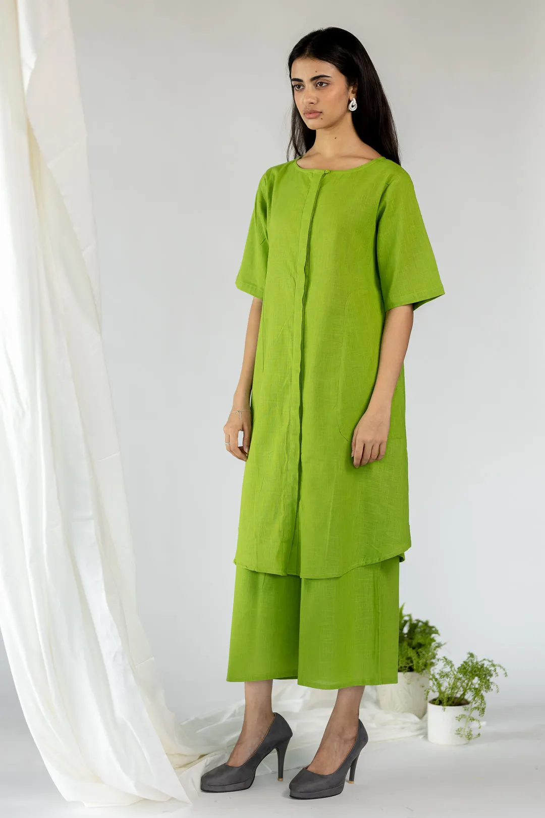Palm green tunic set
