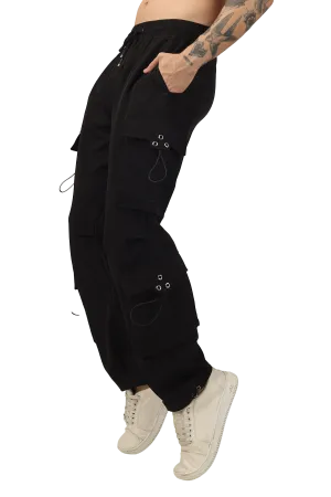 Parachute Cargo Pants (Black)