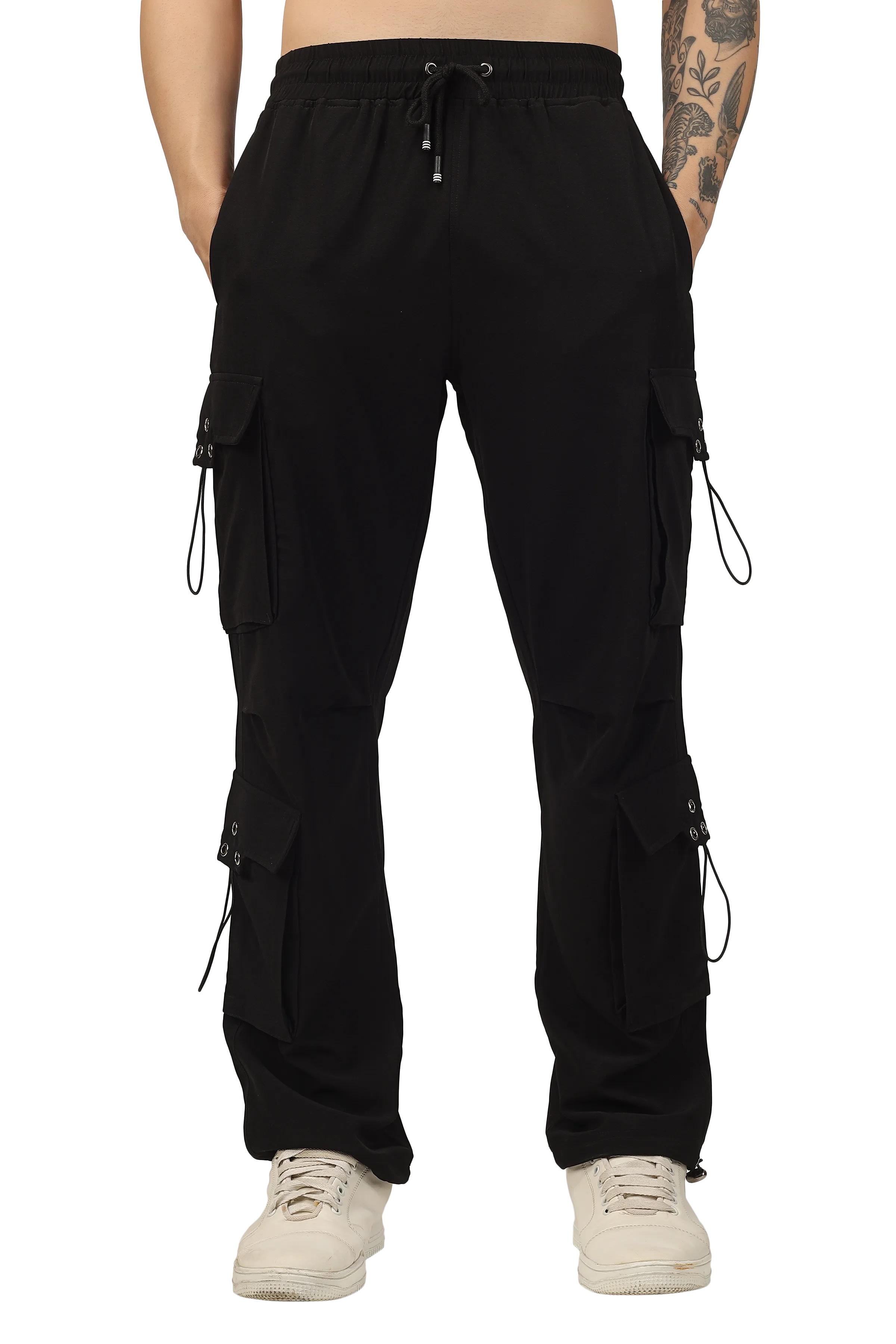 Parachute Cargo Pants (Black)