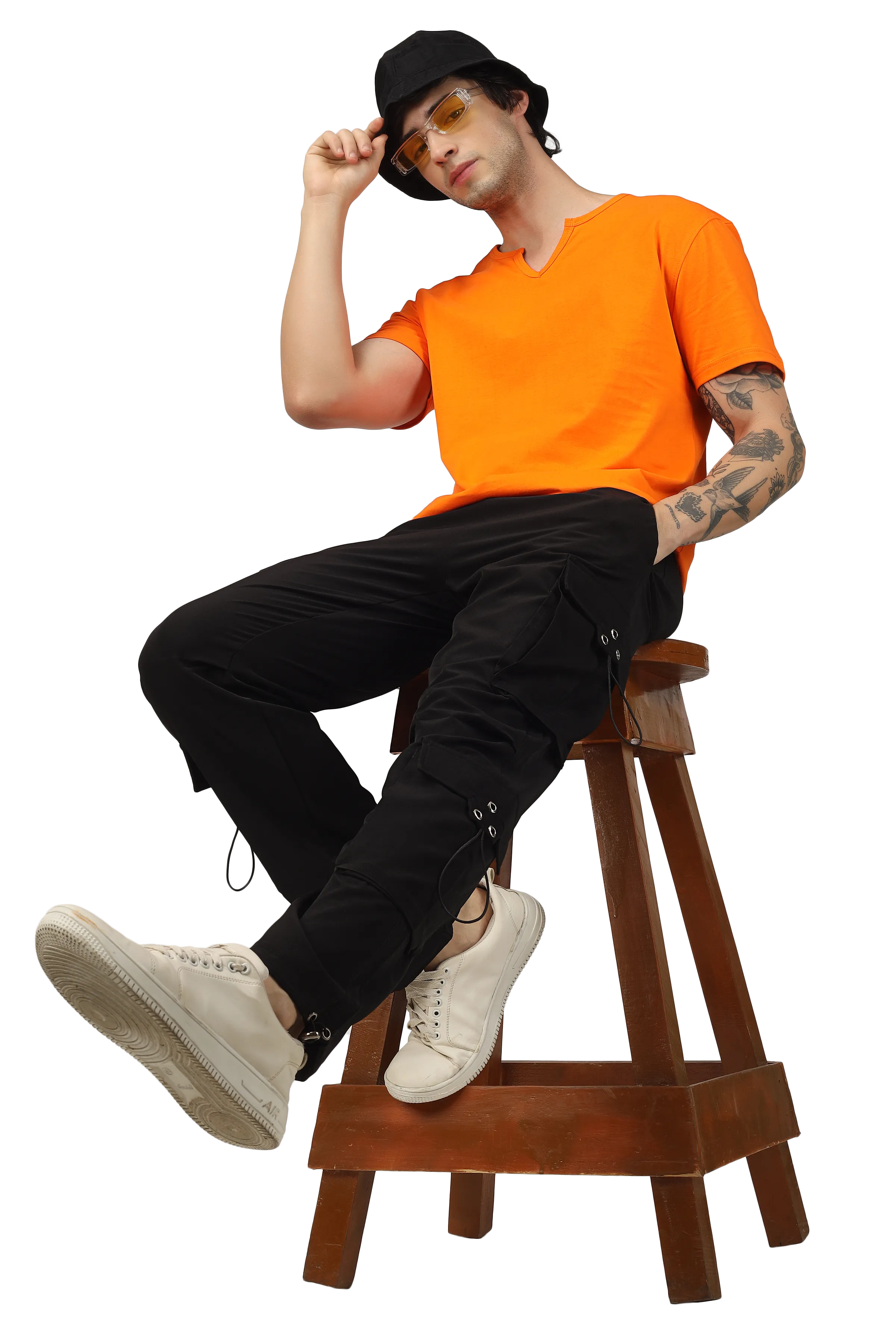 Parachute Cargo Pants (Black)
