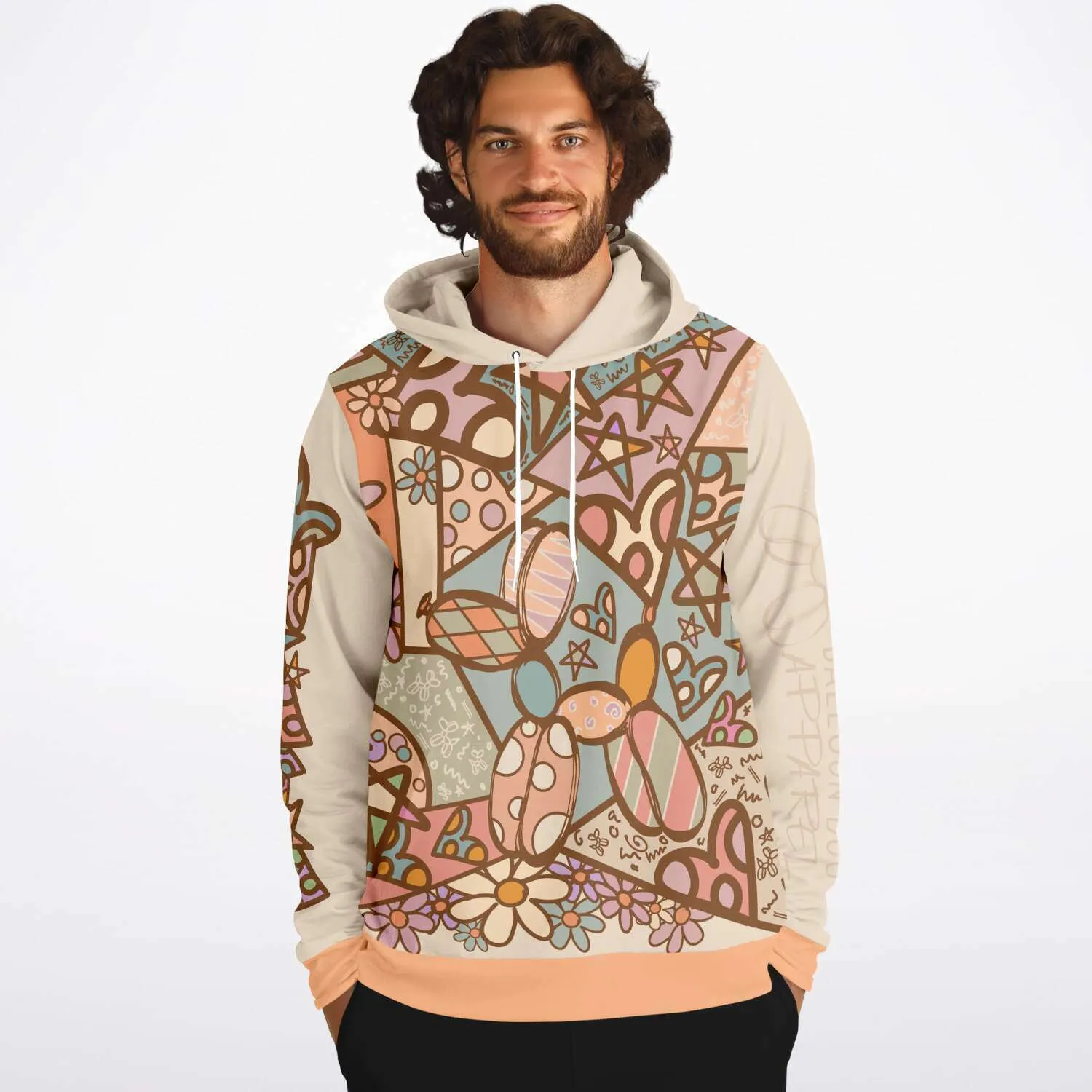 Pastel Patchwork Pup - Premium Hoodie