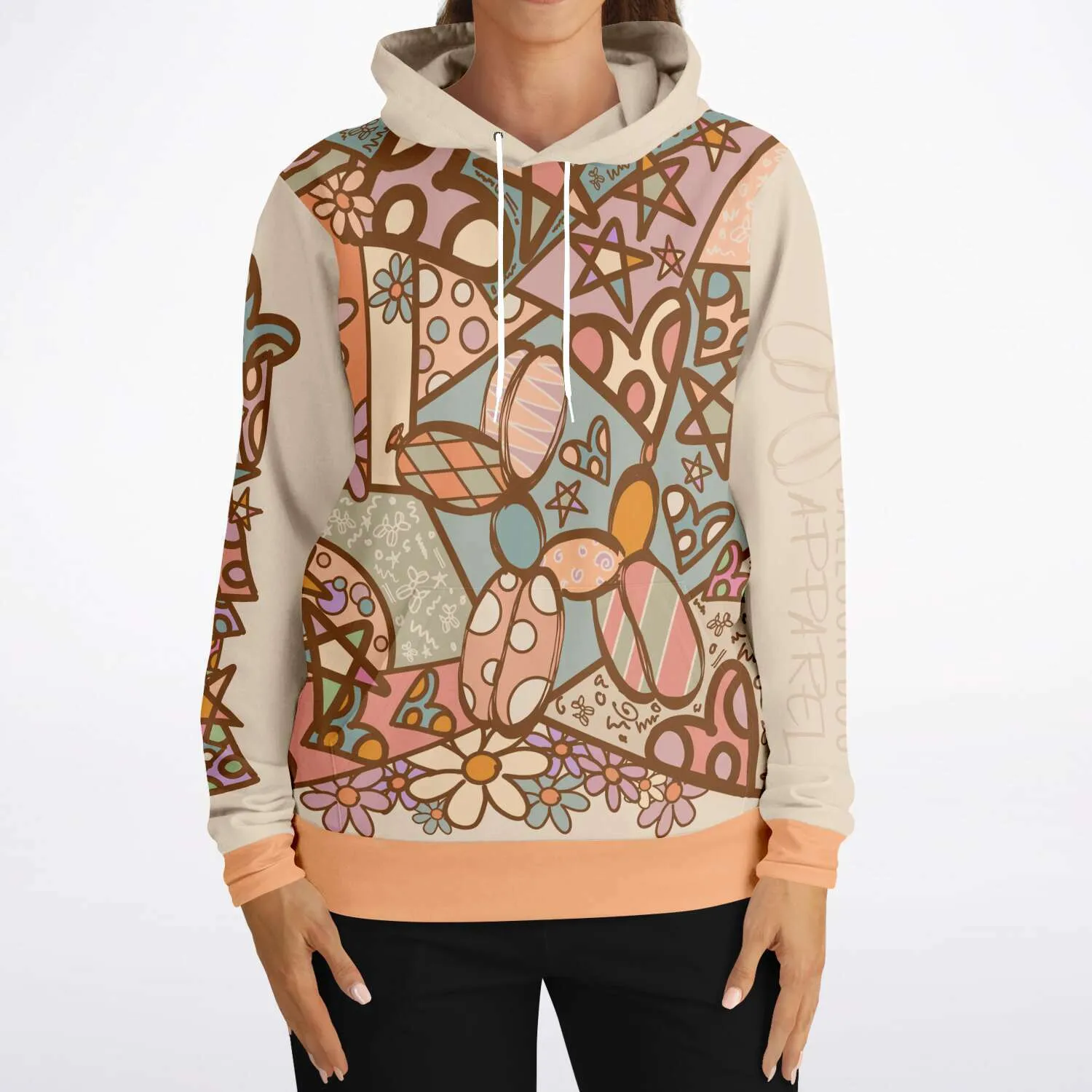 Pastel Patchwork Pup - Premium Hoodie