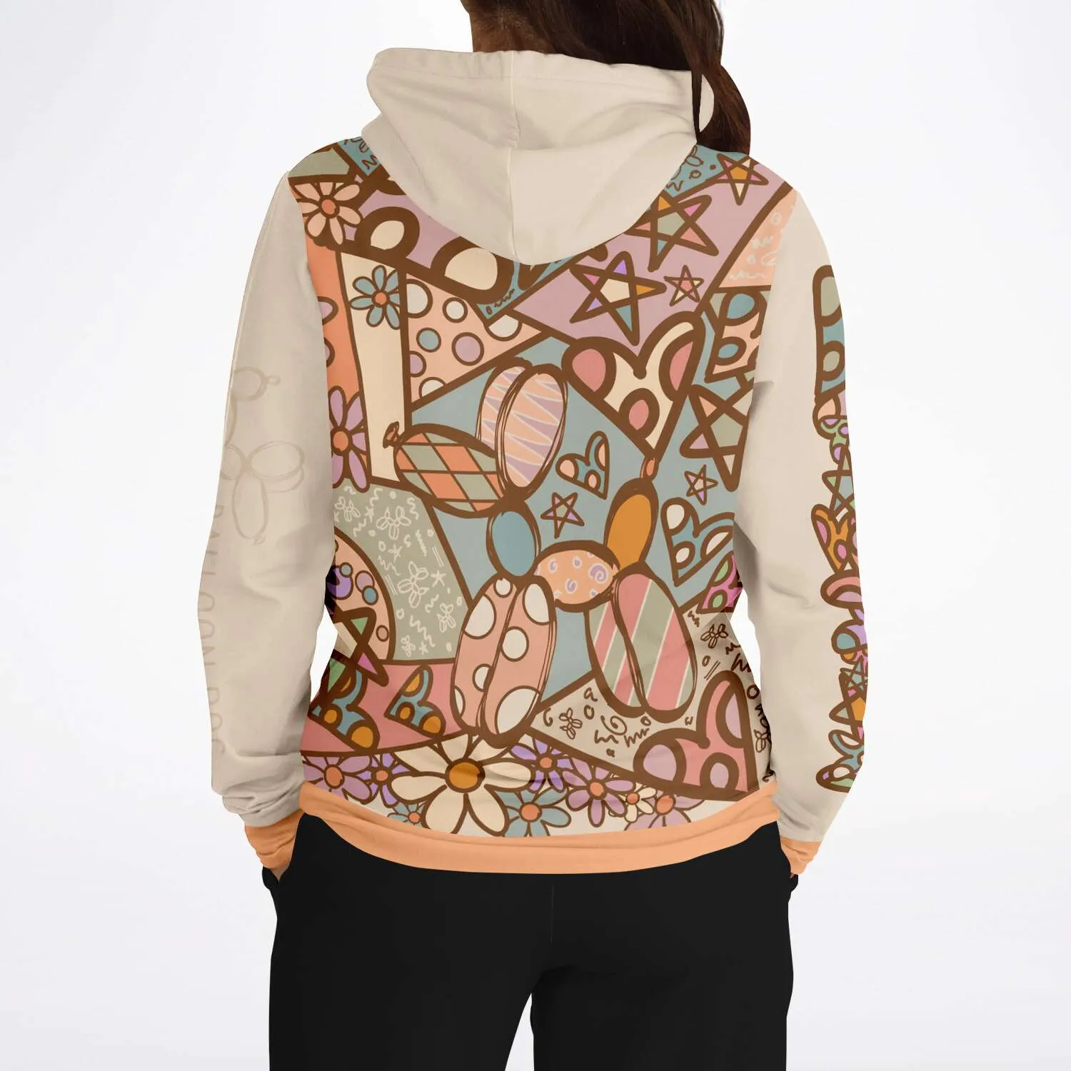 Pastel Patchwork Pup - Premium Hoodie