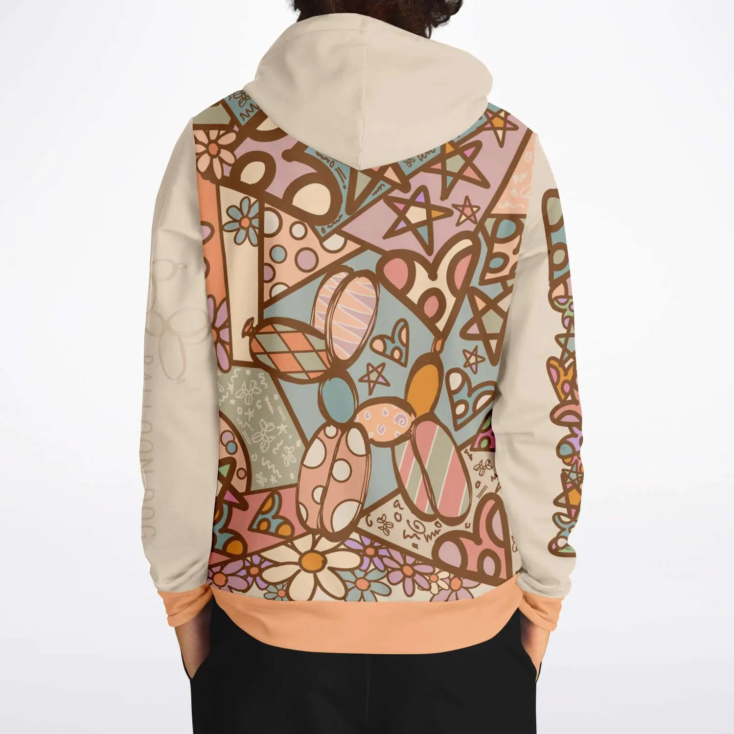 Pastel Patchwork Pup - Premium Hoodie