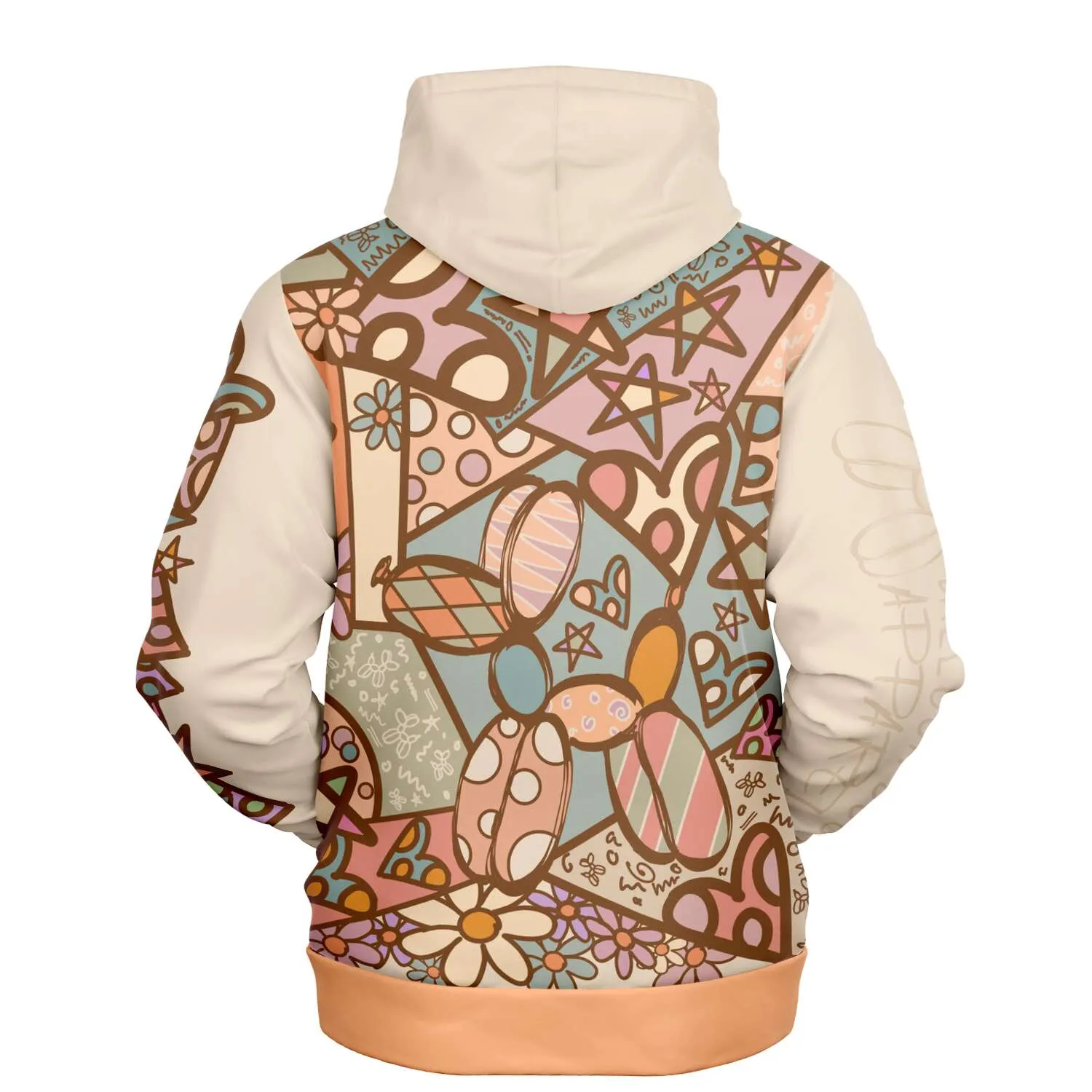 Pastel Patchwork Pup - Premium Hoodie