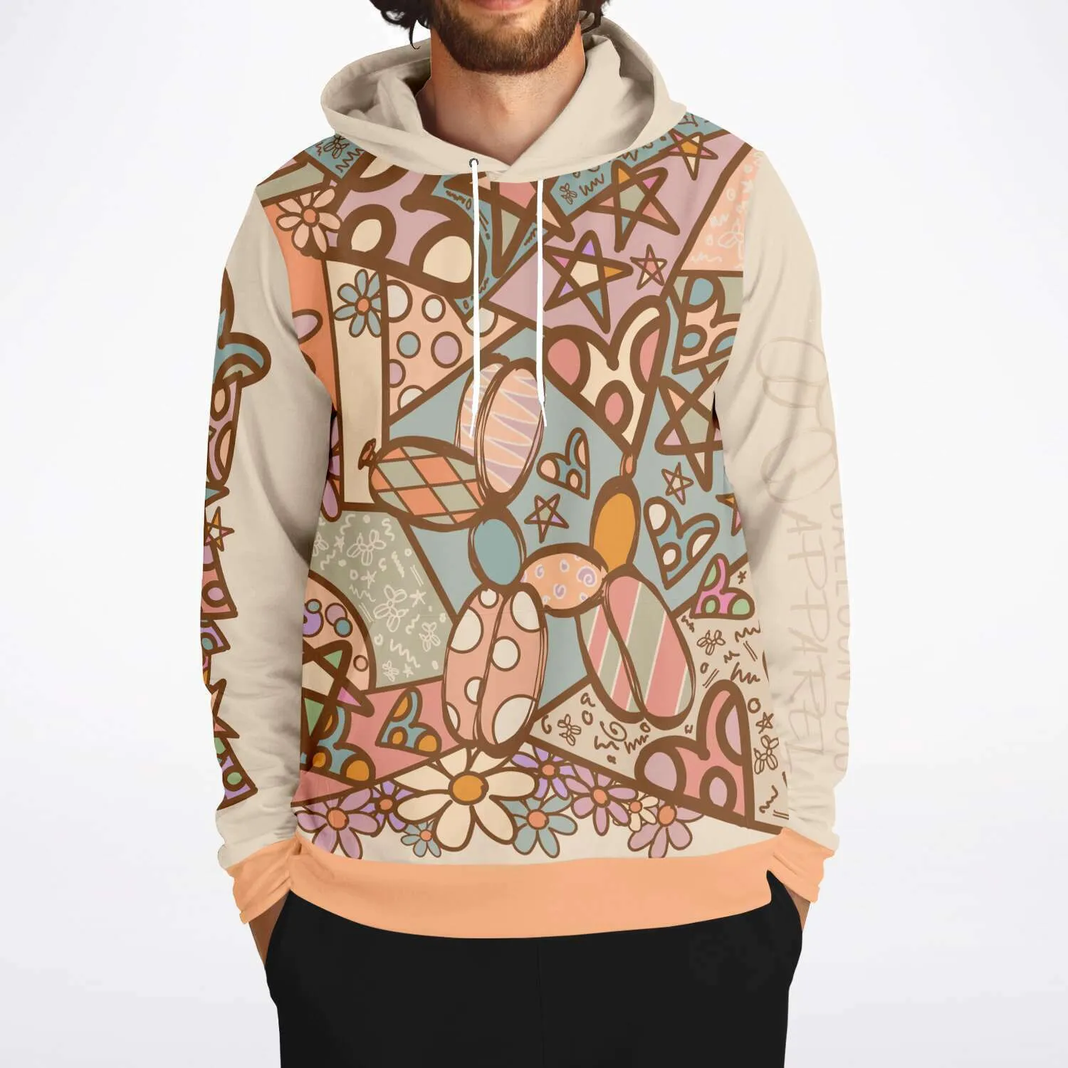 Pastel Patchwork Pup - Premium Hoodie
