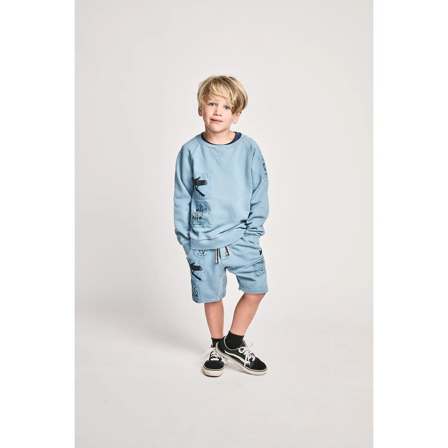 Patchedup Short - Washed Blue