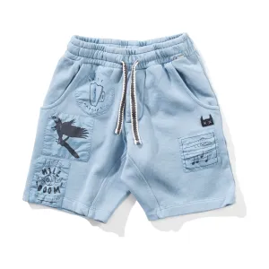 Patchedup Short - Washed Blue