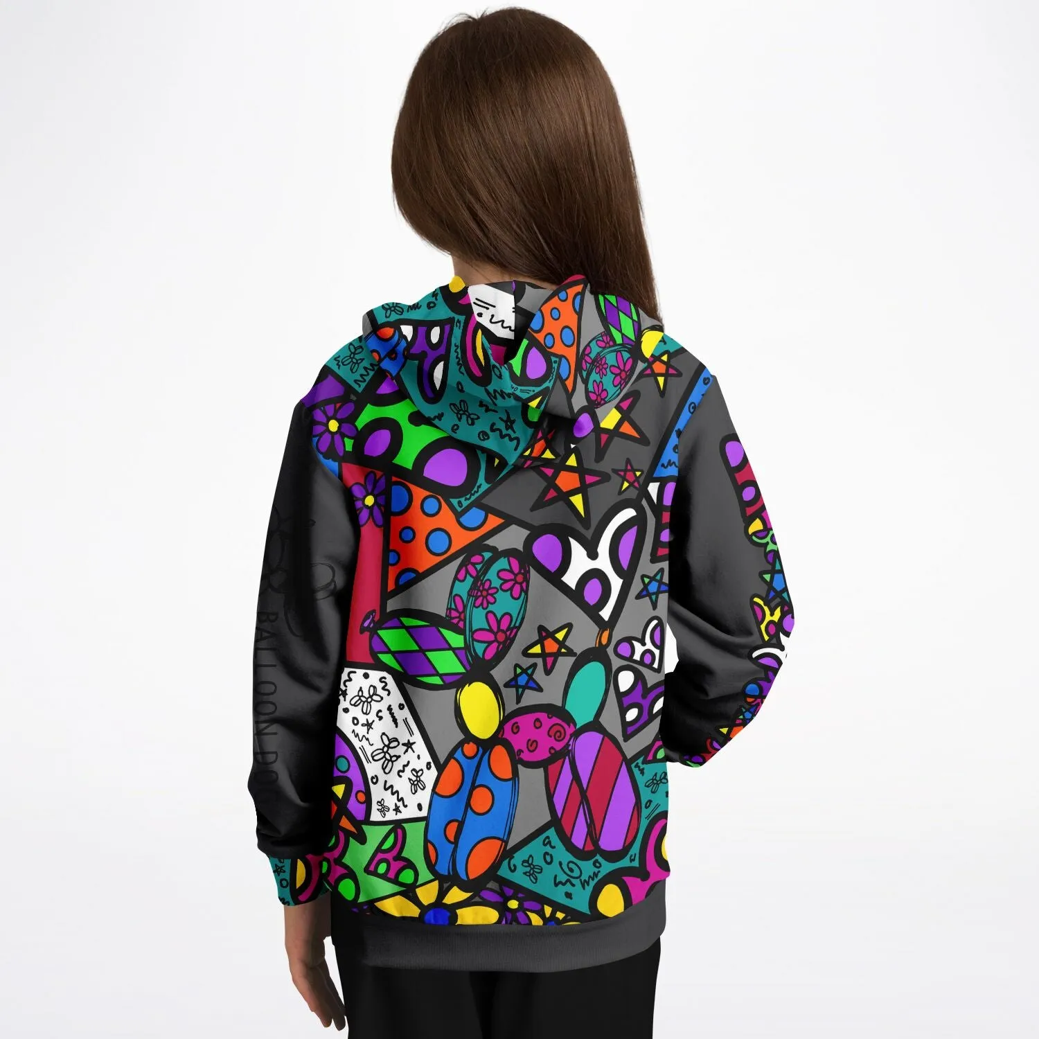 Patchwork Pup - Kids Athletic Hoodie