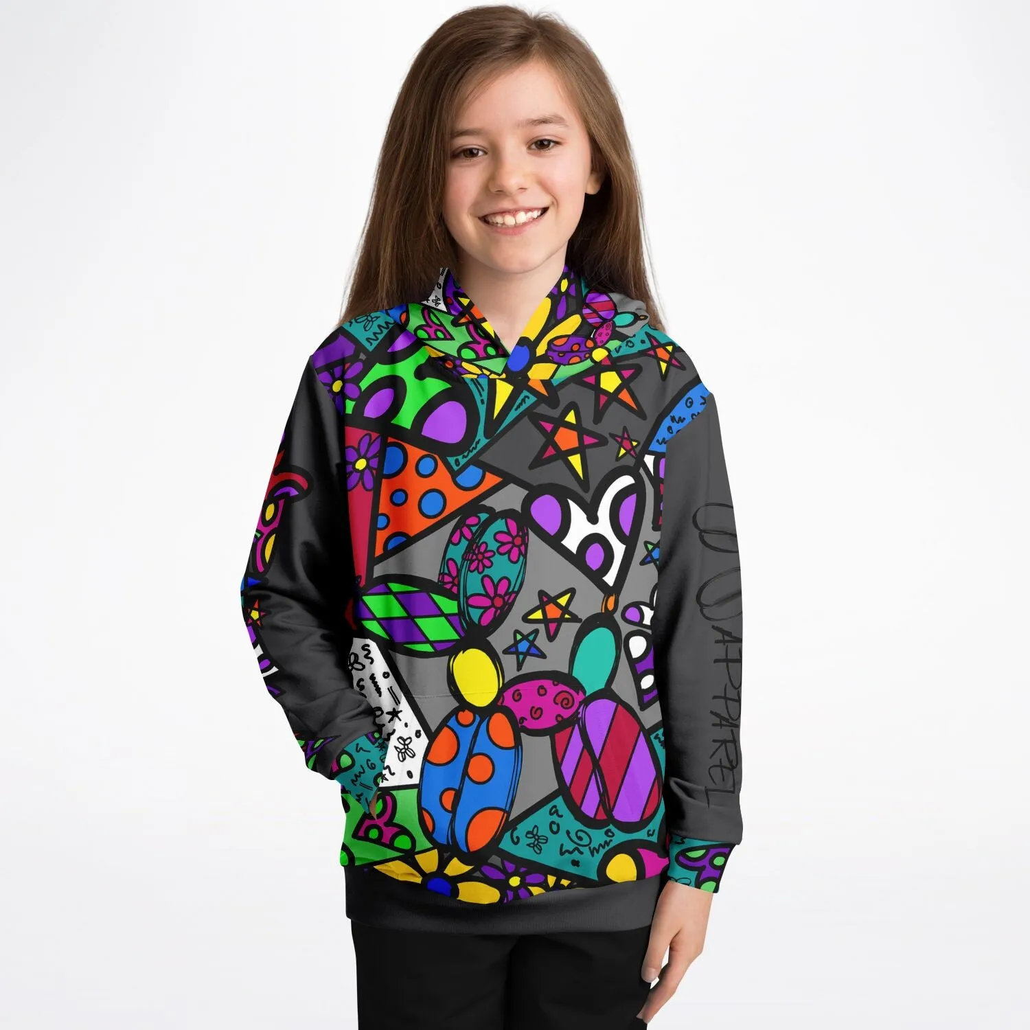 Patchwork Pup - Kids Athletic Hoodie