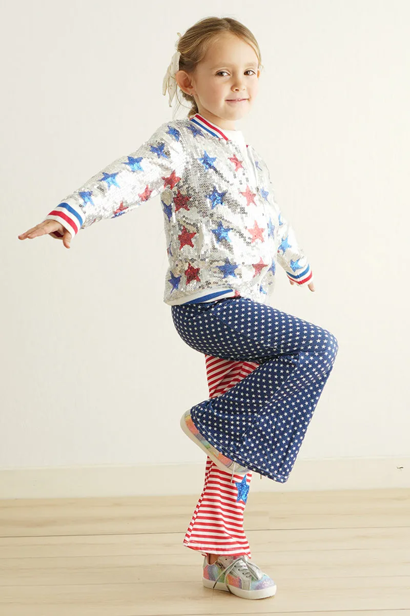 Patriotic star girl pants