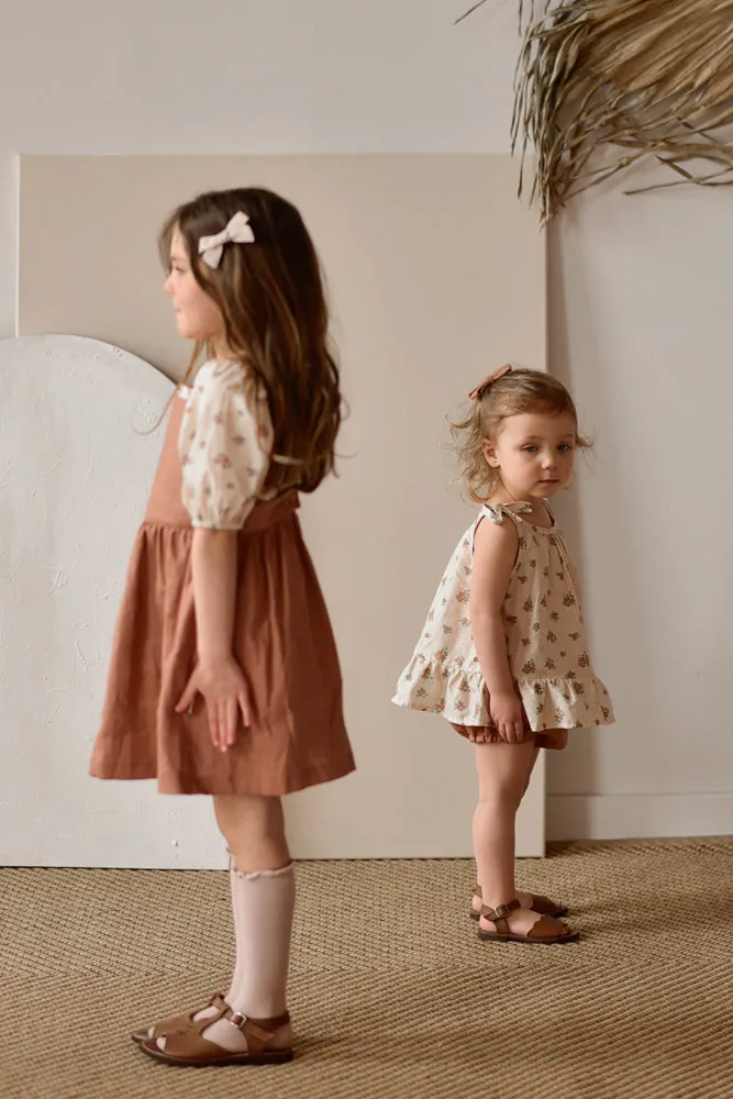Peplum Top with Straps - Off White