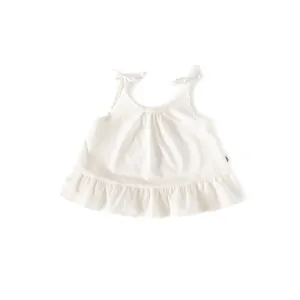Peplum Top with Straps - Off White
