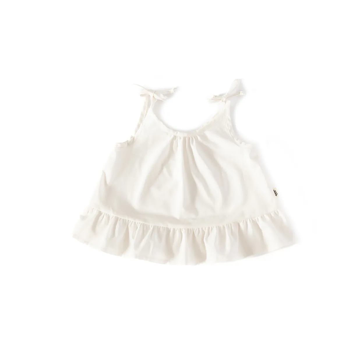 Peplum Top with Straps - Off White