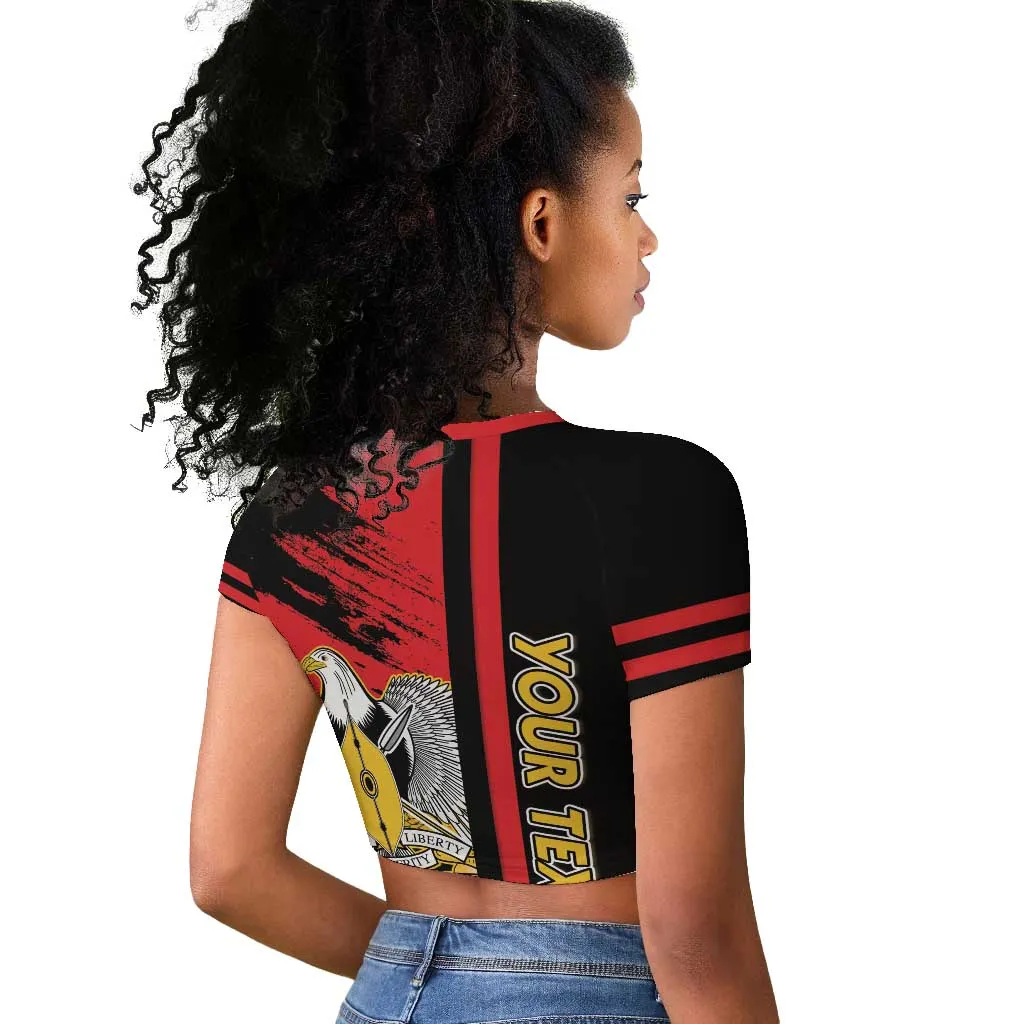 Personalized South Sudan With Coat Of Arms Raglan Cropped T shirt Sporty Style LT15