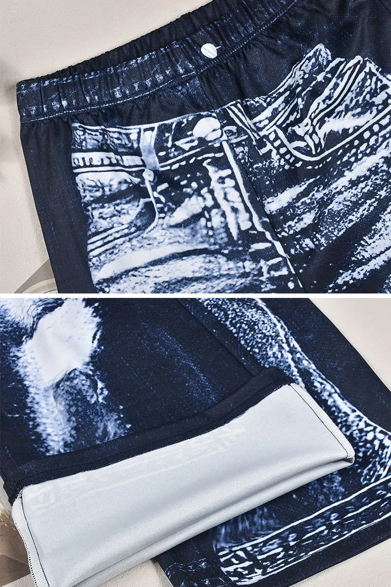 PH0152 Graphic Casual Long Pants