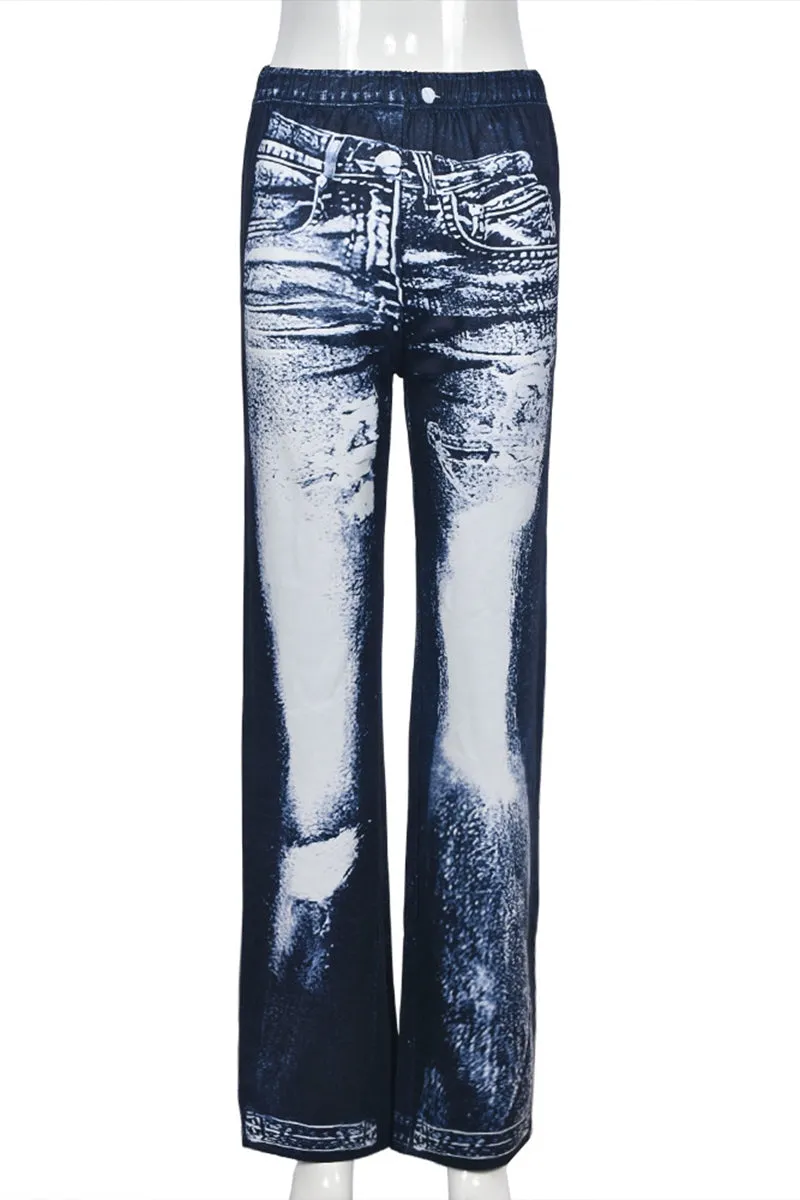 PH0152 Graphic Casual Long Pants