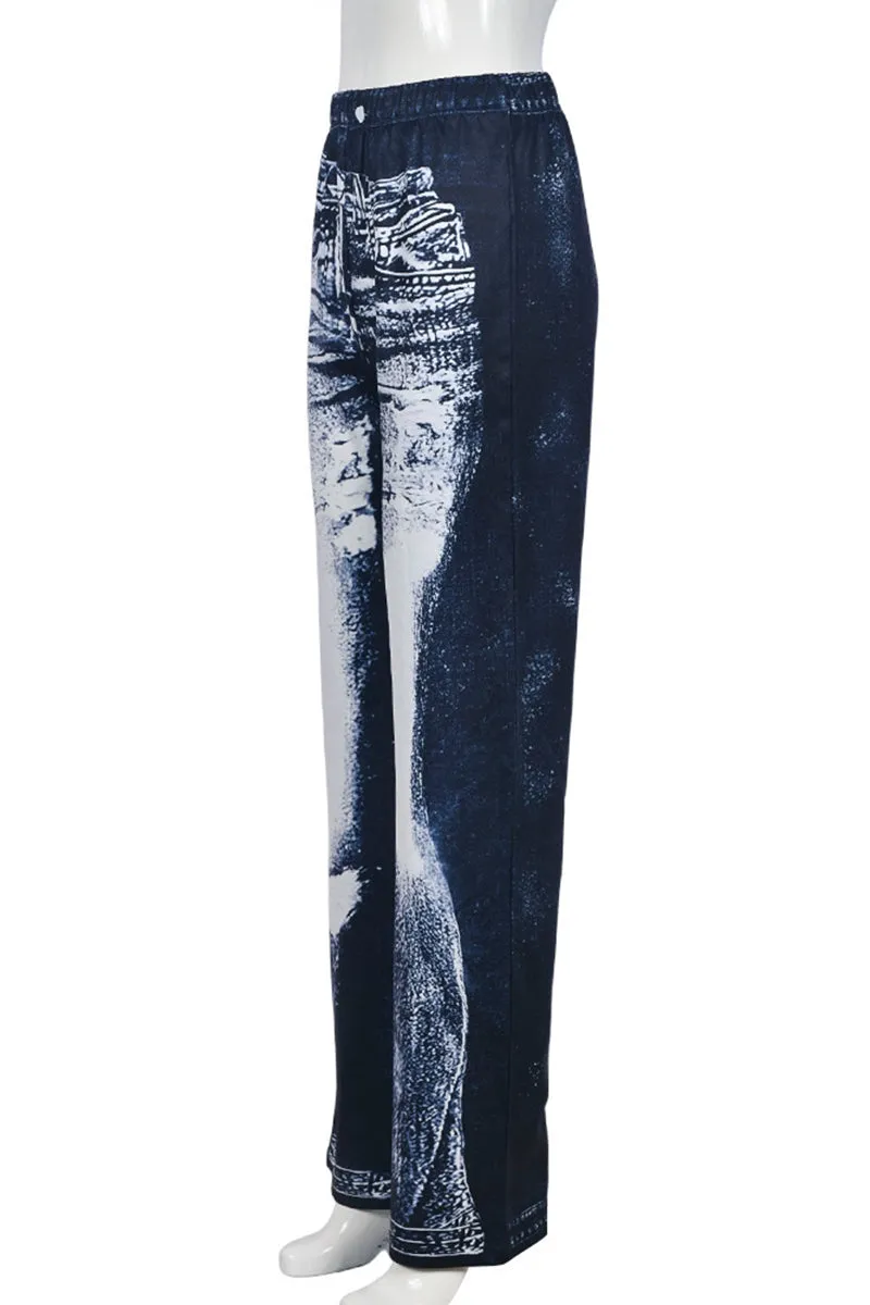 PH0152 Graphic Casual Long Pants