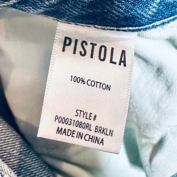 Pistola Skye Denim Mini Skirt Size 24 Raw Hem Brooklyn Wash Cotton NWT