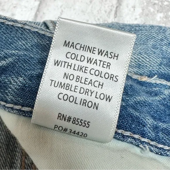 Pistola Skye Denim Mini Skirt Size 24 Raw Hem Brooklyn Wash Cotton NWT