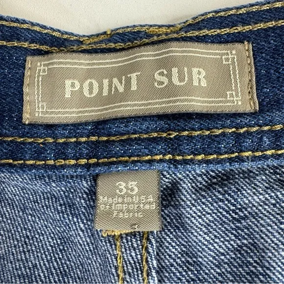 Point Sur J. Crew Wide Leg Raw Hem Denim Jeans Womens size 35