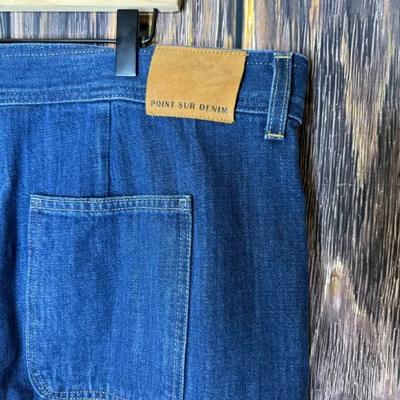 Point Sur J. Crew Wide Leg Raw Hem Denim Jeans Womens size 35