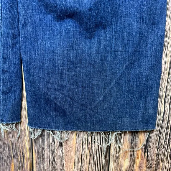 Point Sur J. Crew Wide Leg Raw Hem Denim Jeans Womens size 35
