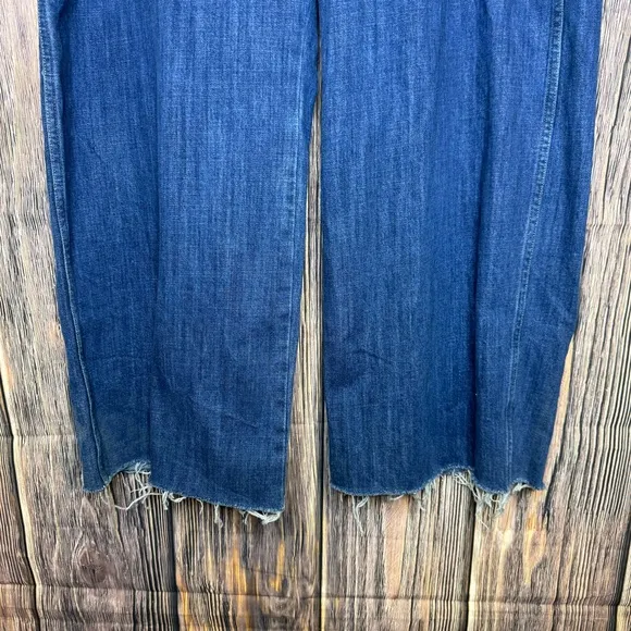 Point Sur J. Crew Wide Leg Raw Hem Denim Jeans Womens size 35