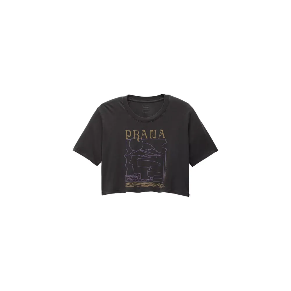 Prana Everyday Vintage-Washed Graphic Crop Tee Womens