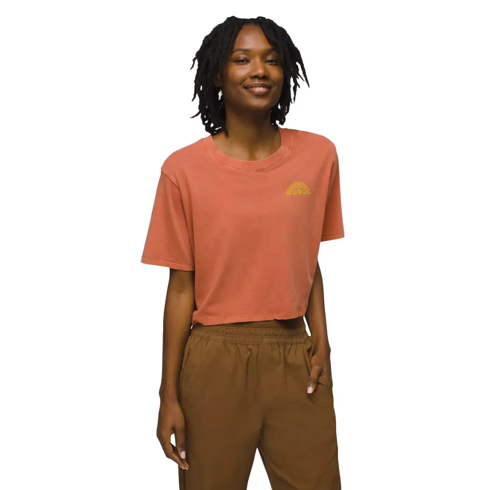Prana Everyday Vintage-Washed Graphic Crop Tee Womens