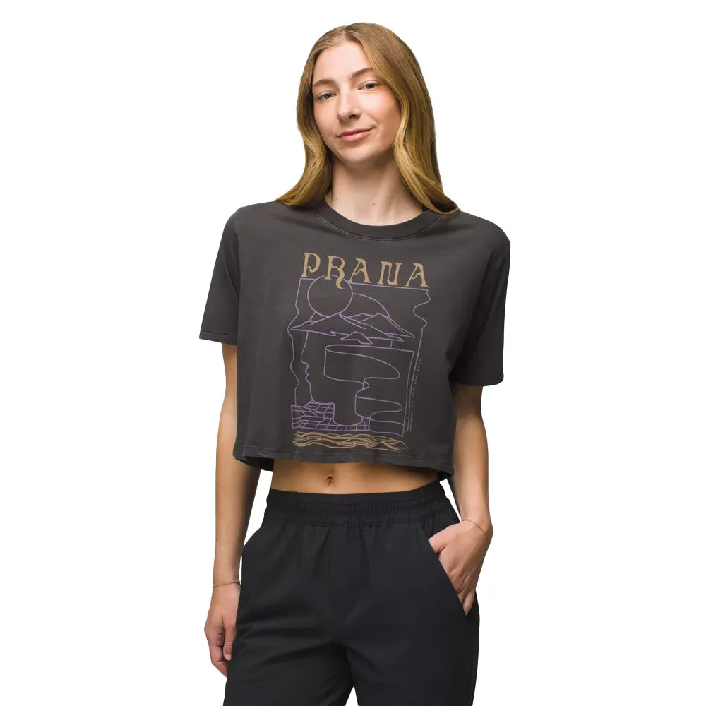 Prana Everyday Vintage-Washed Graphic Crop Tee Womens