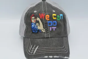 Pride Rainbow Rosie The Riveter Trucker Hat