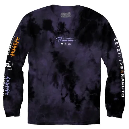 Primitive Skateboarding Naruto x Primitive Powers Washed Tie Dye Long Sleeve T Shirt