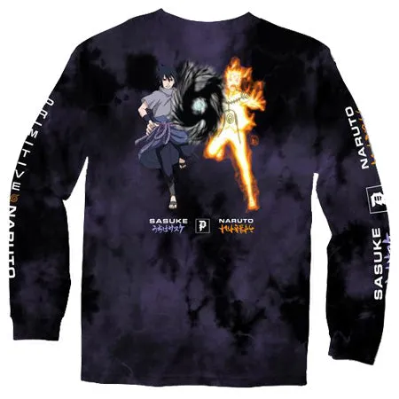 Primitive Skateboarding Naruto x Primitive Powers Washed Tie Dye Long Sleeve T Shirt