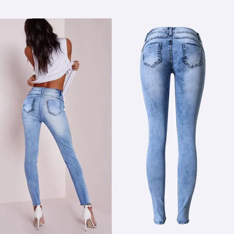 Quinley - Dehnbare Patchwork-Jeans im Trend